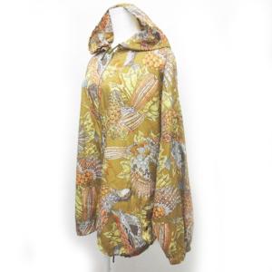 Salvatore Ferragamo パーカー ジャケット 総柄 鳥柄 バード柄 ジップアップ 黄色系