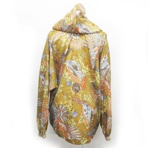 Salvatore Ferragamo パーカー ジャケット 総柄 鳥柄 バード柄 ジップアップ 黄色系