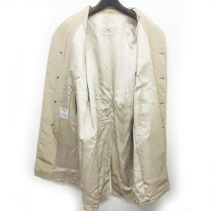 Aquascutum アクア5 ステンカラー スプリングコート ジャケット シルク 英国製 ベージュ