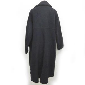 ENFOLD 18AW 300BA230-1640 ダブル ビーバー スリット コート ジャケット ロング 前開き ウール ネイビー