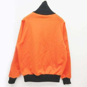 adidas ヴィンテージ トラックジャケット ジャージ 上 トレフォイルロゴ オレンジ 黒 2号 デサント ADS-4F 0128 MKS