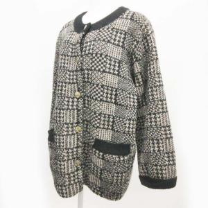 GIVENCHY ヴィンテージ life ニット カーディガン 長袖 ウール 黒 ベージュ