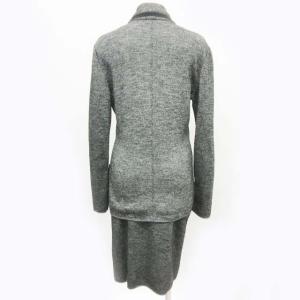 Salvatore Ferragamo セットアップ スカートスーツ ニット ウール グレー XS