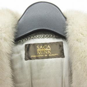 SAGA MINK 金SAGA サファイアミンクファーコート ジャケット グレー ベージュ系 ECR13 0123