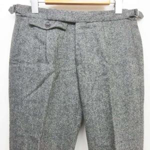 INCOTEX ビームスF 別注 近年モデル 美品 パンツ スラックス ツイード ウール ストレッチ グレー 44 0207