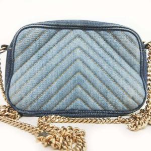 STELLA McCARTNEY ステラスター ショルダーバッグ デニム チェーン ブルー