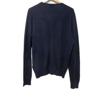 JOHN SMEDLEY カーディガン ニット 長袖 Vカラー コットン M ネイビー