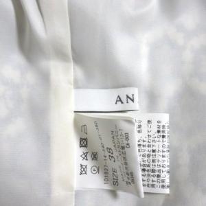 ANAYI ワンピース 近年 総柄 ひざ丈 半袖 ブラック ホワイト 38