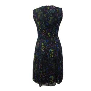 ANAYI 花柄ノースリーブワンピース 36 ネイビー