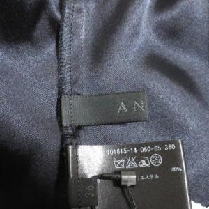 ANAYI 花柄ノースリーブワンピース 36 ネイビー