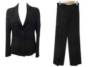 パンツスーツ ブラック バージンウール 36 38 ジャケット 1B スラックス