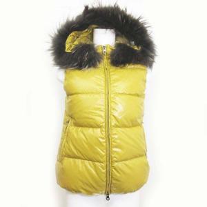 GOCCIA ダウンベスト ジャケット フーディ ファー付き からし色 38