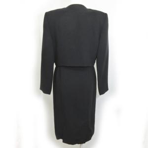 Chloe セットアップ ワンピーススーツ ノーカラージャケット リボン ブラックフォーマル