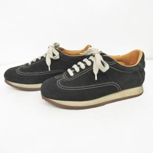 HERMES クイック スニーカー スエード 黒 24.5cm