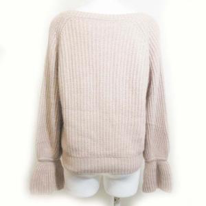 Diagram GRACE CONTINENTAL 19AW ニット セーター 長袖 フレア袖 レース 花柄 ベージュ 36 0428 IBO22