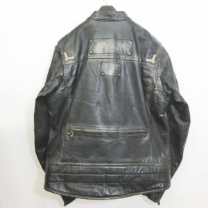 HARLEY DAVIDSON レザージャケット 革ジャン シングル ライダース レザー ブラック L 0429 IBO22