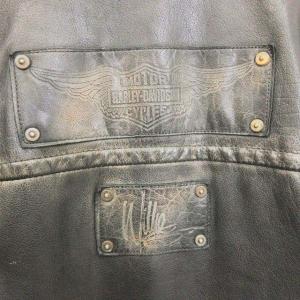HARLEY DAVIDSON レザージャケット 革ジャン シングル ライダース レザー ブラック L 0429 IBO22