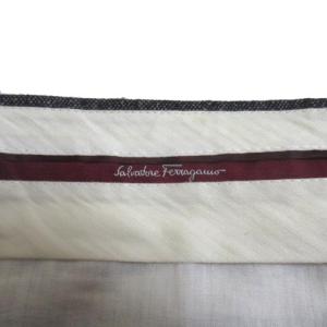 Salvatore Ferragamo パンツ スラックス ウール シルク混 ブラック 52 XLサイズ相当 大きいサイズ ECM X