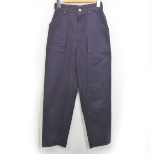 ヴィンテージ 70s ALL STYLEタグ ハイウエスト コットンパンツ ロングパンツ テーパード 紫 パープル 9 M