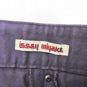 ISSEY MIYAKE ヴィンテージ 70s ALL STYLEタグ ハイウエスト コットンパンツ ロングパンツ テーパード 紫 パープル 9 M