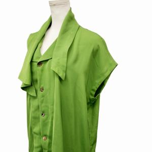 Tao 80s ヴィンテージ アーカイブ セットアップ シャツ ブラウス ロング スカート 変形デザイン アシンメトリー 緑 約S?M