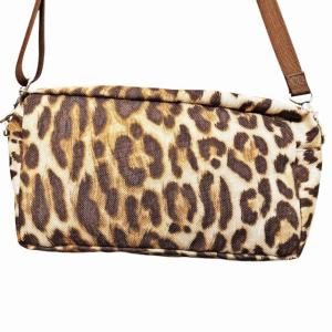HEAD PORTER ショルダーバッグ レオパード柄 ヒョウ柄 斜め掛け 肩掛け クロスボディ ベージュ ブラウン