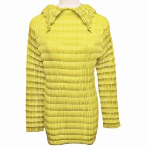 FETE プリーツ カットソー 2 ライムグリーン