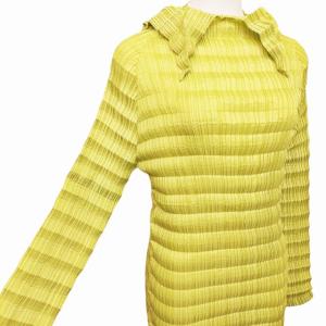 ISSEY MIYAKE FETE プリーツ カットソー 2 ライムグリーン