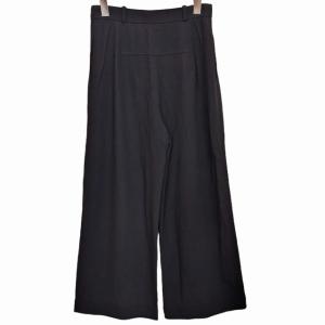 HERMES 美品 ヴィンテージ 80s ワイドパンツ スラックス ストレッチ ブラック 40