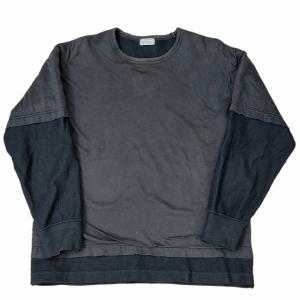 AD1998 90s 田中オム アーカイブ ヴィンテージ レイヤードトレーナー スウェット ブラック サイズ表記なし 約M