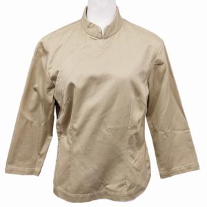 コムデギャルソン AD2004 チャイナシャツジャケット ブルゾン スタンドカラー コットン 7分袖 カーキ ベージュ 系