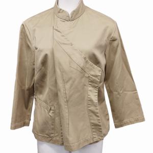 robe de chambre COMME des GARCONS コムデギャルソン AD2004 チャイナシャツジャケット ブルゾン スタンドカラー コットン 7分袖 カーキ ベージュ 系