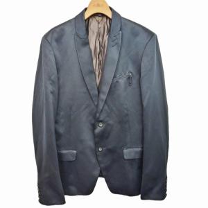 2B テーラードジャケット ブレザー 本切羽 センターベント 総裏 ネイビー