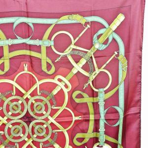 HERMES Eperon dor 黄金の拍車 カレ90 シルク スカーフ ストール 総柄 マルチカラー