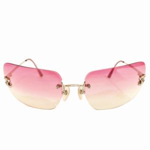 CHANEL サングラス グラデーション ココマーク ラインストーン ピンク 4017-D