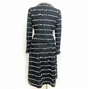 M'S GRACY 現行タグ ツイードセットアップ スカートスーツ ノーカラージャケット 黒 白