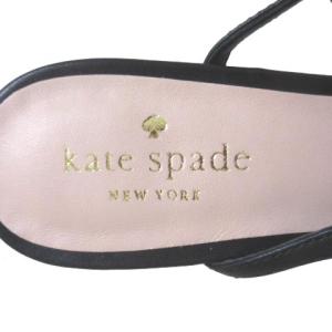 kate spade new york パンプス サンダル ポインテッドトゥ アンクルストラップ  コーンヒール ブラック ピンク