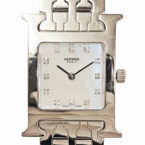 HH1.210 Hウォッチ 12Pダイヤ 腕時計 シェル文字盤 コマ付 シルバー