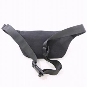 DIESEL ボディバッグ ウエストポーチ ウエストバッグ ナイロンキャンバス ロゴ プリント ブラック