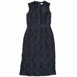 コムコム 美品 AD2011 12SS 総レース ワンピース ノースリーブ ロング タイト シアー 黒 ブラック XS 0908