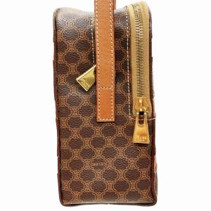 CELINE ヴィンテージ オールド ショルダーバッグ クロスボディ マカダム柄 PVC ブラウン