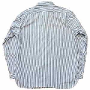 YAECA COMFORT SHIRT コンフォートシャツ スナップボタンシャツ ストライプ ブルー M 1026