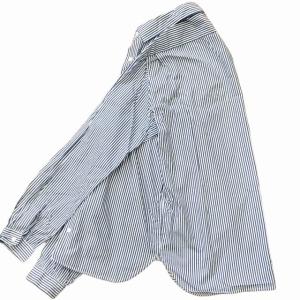YAECA COMFORT SHIRT コンフォートシャツ スナップボタンシャツ ストライプ ブルー M 1026