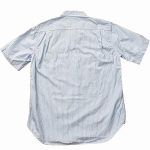 COMME des GARCONS HOMME AD2005 06SS 半袖シャツ マルチストライプ ガチャポケ ブルー M 1029