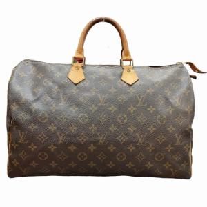 スピーディ40 M41522 モノグラム ボストンバッグ 旅行鞄 カデナ付 茶