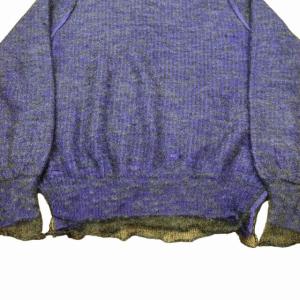 Tao AD2019 19AW レイヤードレース ニット セーター ハイネック パープル S 1102