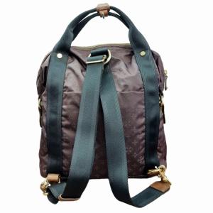russet タグ付 2way リュックサック デイパック バックパック ロゴ 総柄 A4収納 ボルドー