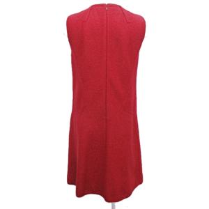 PAULE KA ウールワンピース プルオーバー ノースリーブ 赤 レッド 36 S 1114