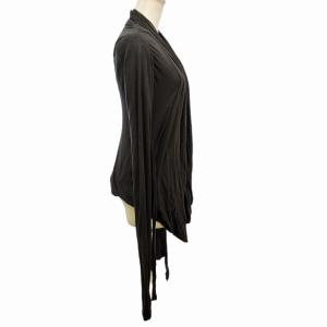 Rick Owens 14SS カーディガン ニット 長袖 前開き リボン アシンメトリー 変形 羽織り 黒 42 1118