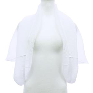ボレロ カーディガン 変形 メッシュ ホワイト
